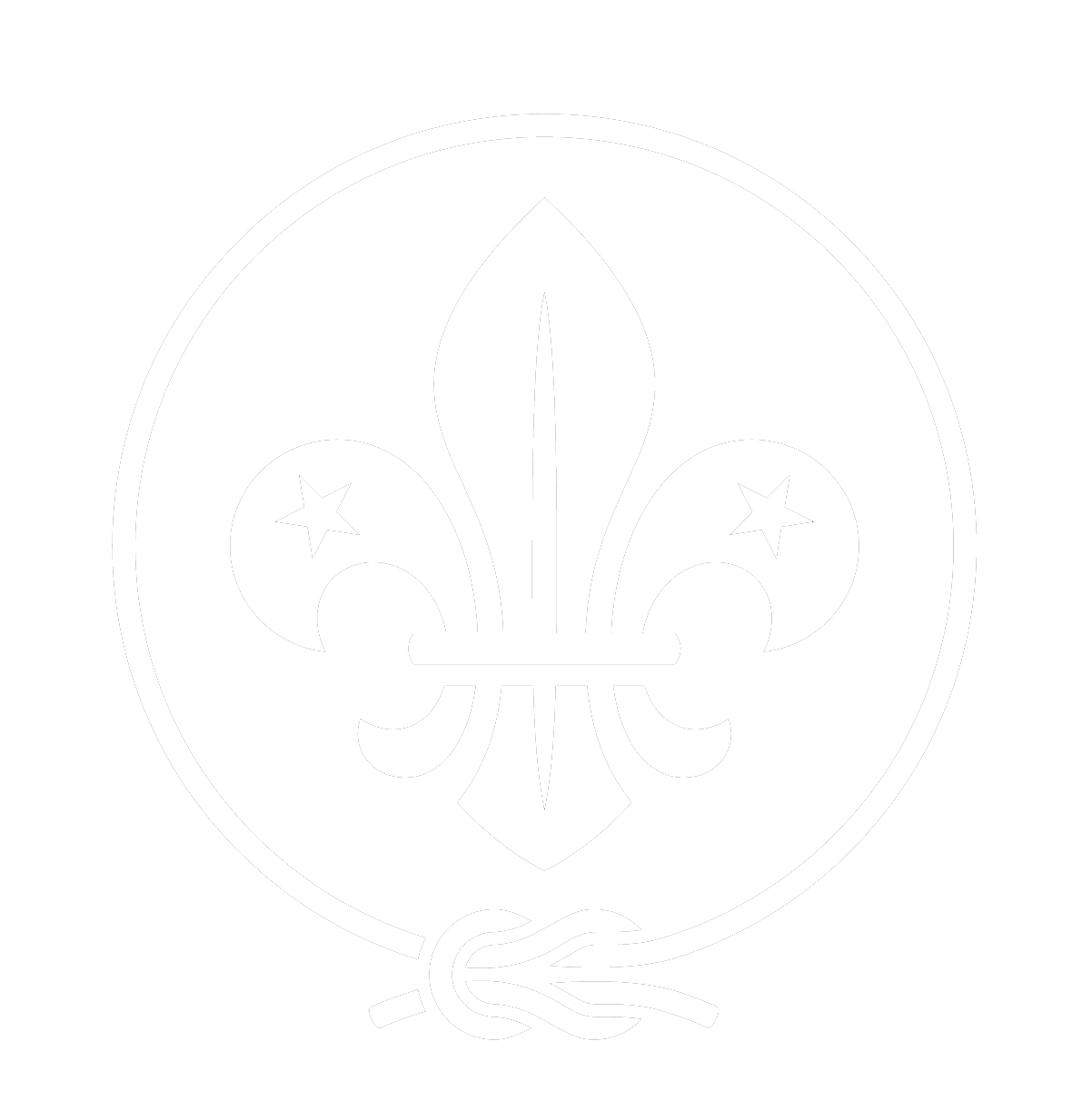 Logo blanc sur Scouting Purple