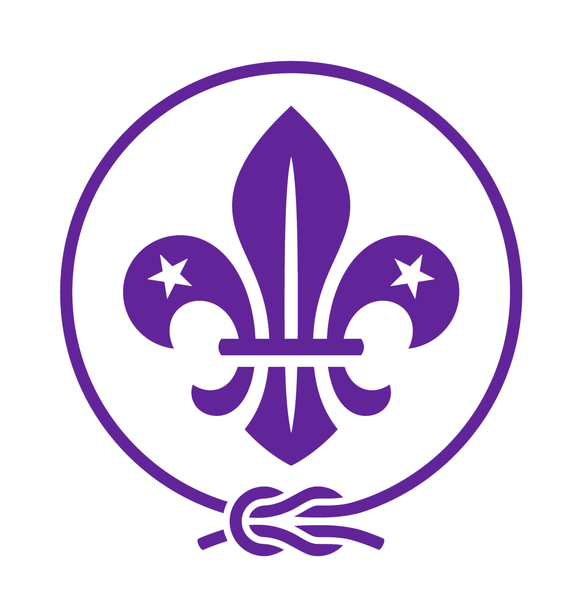 Logo violet sur fond blanc